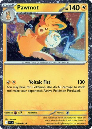 Pawmot 034/094  - Holofoil Blister Exclusives - Rare