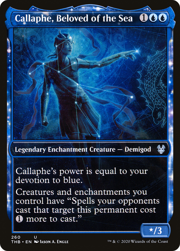 Callaphe, Beloved of the Sea (THB-260) - Theros Beyond Death: (enchantment, Showcase)