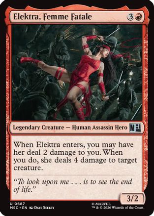 Elektra, Femme Fatale (MSC-687) - Commander: Marvel Super Heroes Foil