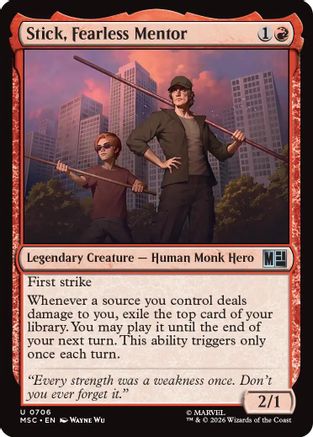 Stick, Fearless Mentor (MSC-706) - Commander: Marvel Super Heroes