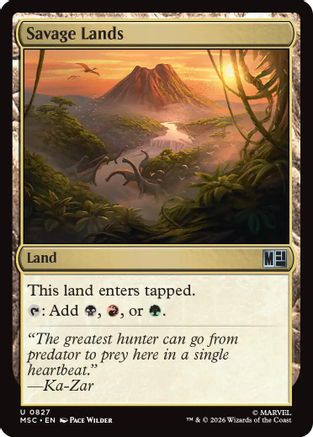 Savage Lands (MSC-827) - Commander: Marvel Super Heroes Foil