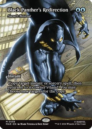 Black Panther's Redirection - Narset's Reversal (Borderless) (MAR-058) - Marvel Universe Eternal-Legal Foil