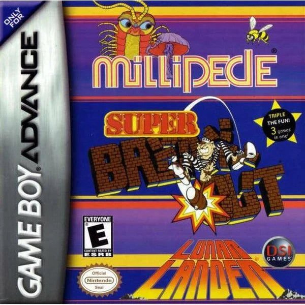 Millipede / Super Breakout / Lunar Lander - Game Boy Advance (GBA)