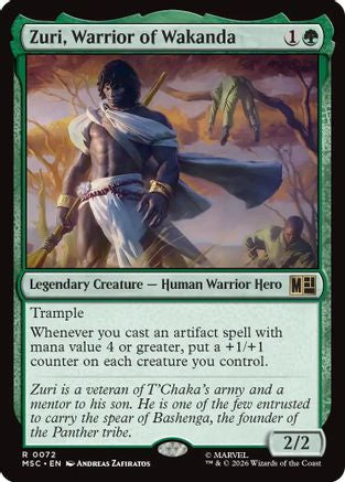 Zuri, Warrior of Wakanda (Surge Foil) (MSC-072) - Commander: Marvel Super Heroes Foil