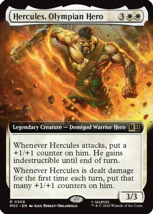Hercules, Olympian Hero (Extended Art) (MSC-308) - Commander: Marvel Super Heroes Foil
