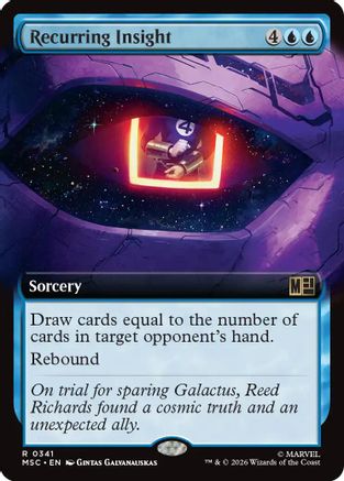 Recurring Insight (Extended Art) (MSC-341) - Commander: Marvel Super Heroes Foil