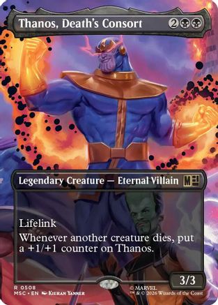 Thanos, Death's Consort (Borderless) (MSC-508) - Commander: Marvel Super Heroes