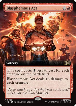 Blasphemous Act (Extended Art) (MSC-358) - Commander: Marvel Super Heroes Foil