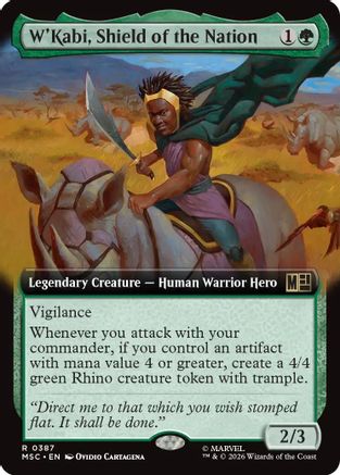 W'Kabi, Shield of the Nation (Extended Art) (MSC-387) - Commander: Marvel Super Heroes