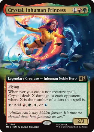 Crystal, Inhuman Princess (Extended Art) (MSC-398) - Commander: Marvel Super Heroes