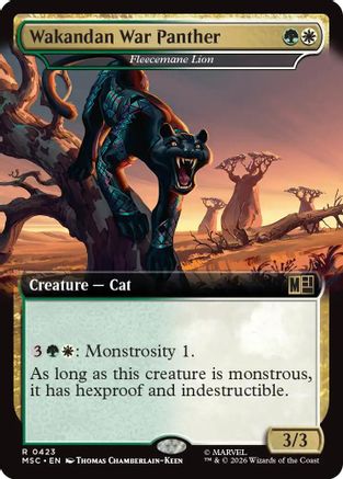 Wakandan War Panther - Fleecemane Lion (Extended Art) (MSC-423) - Commander: Marvel Super Heroes