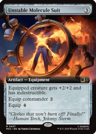 Unstable Molecule Suit (Extended Art) (MSC-457) - Commander: Marvel Super Heroes Foil