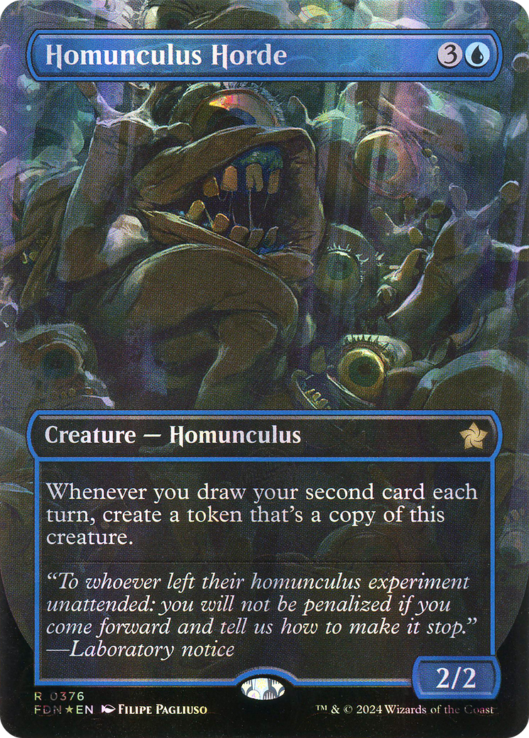 Homunculus Horde (Borderless) (Mana Foil) (FDN-376) - Foundations (Borderless) Foil