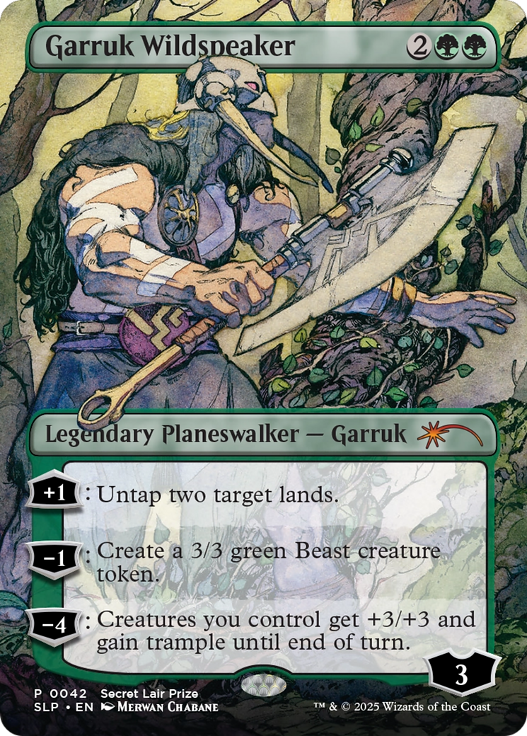 Garruk Wildspeaker (SLP-042) - Secret Lair Showdown (Borderless) Foil