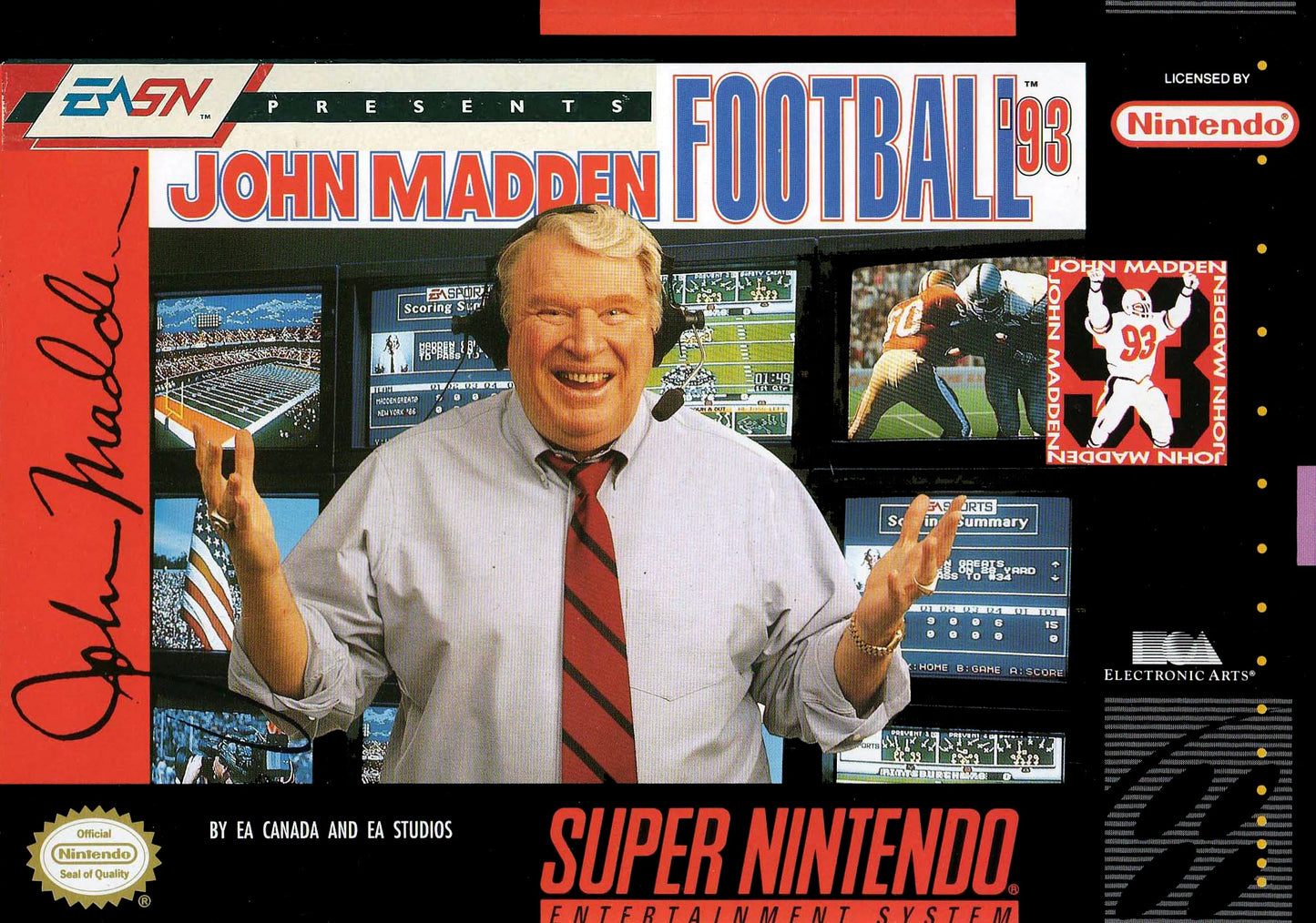 John Madden Football '93 - Super Nintendo (SNES)