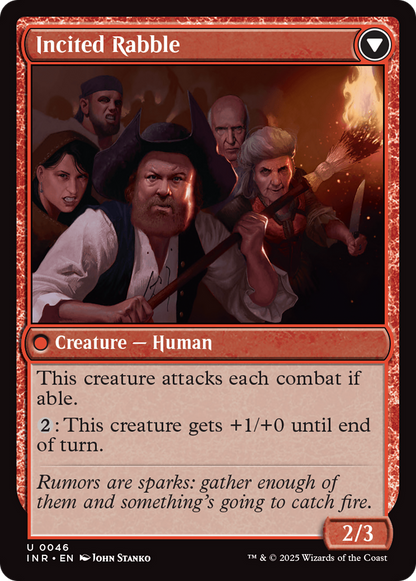 Town Gossipmonger // Incited Rabble (INR-046) - Innistrad Remastered