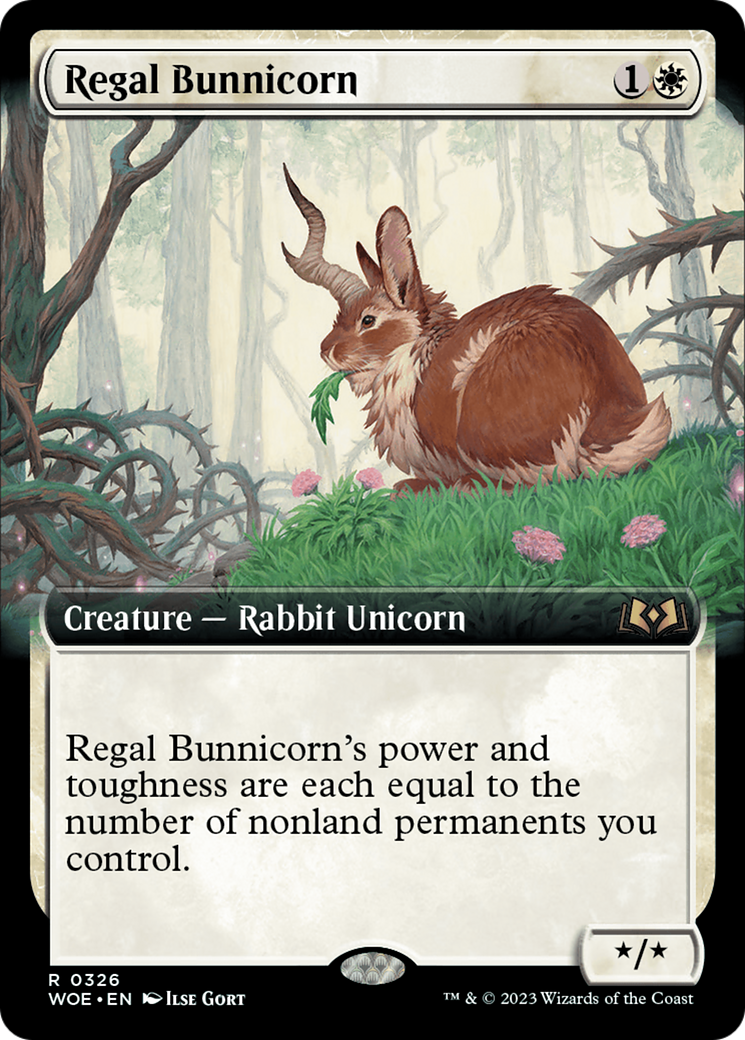 Regal Bunnicorn (WOE-326) - Wilds of Eldraine: (Extended Art)