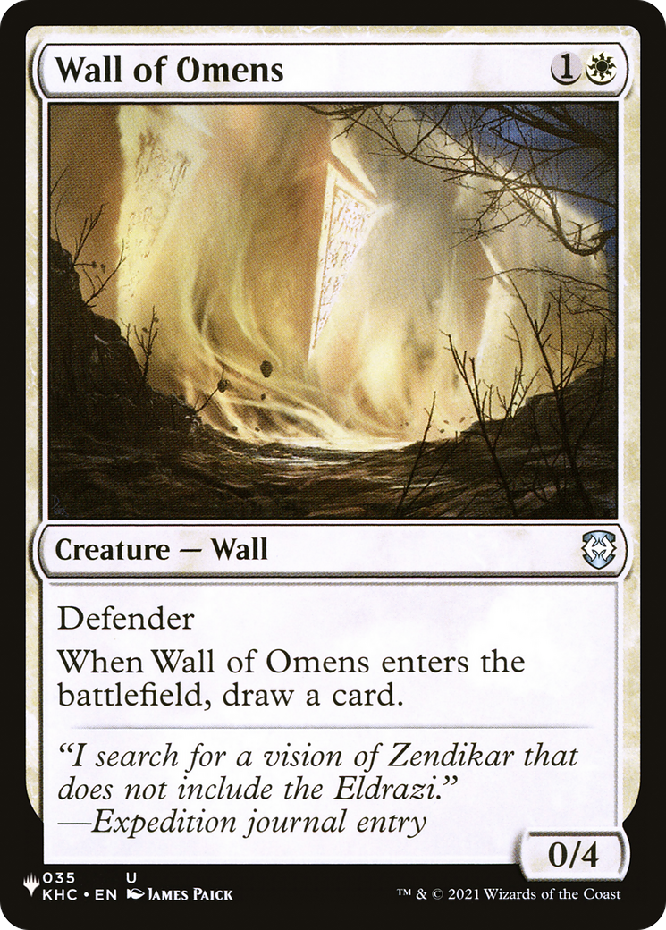 Wall of Omens (KHC) (LIST-035) - The List