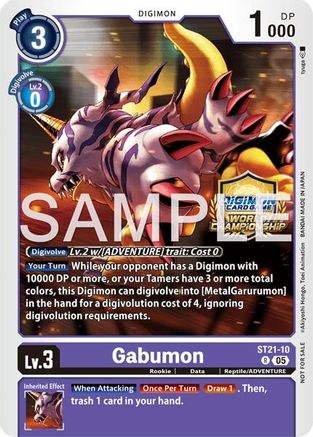 Gabumon (World Championship 26–27 Regionals Season 2) (ST21-10) - Starter Deck 21: Hero of Hope Foil