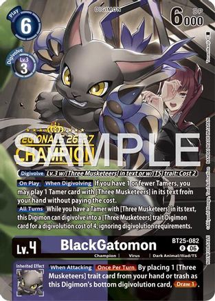 BlackGatomon (Regionals 26-27 Season 2 Champion) (BT25-082) - Dual Revolution Foil