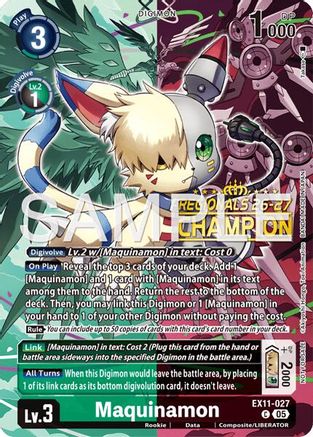 Maquinamon (Regionals 26-27 Season 2 Champion) (EX11-027) - Dawn of Liberator Foil