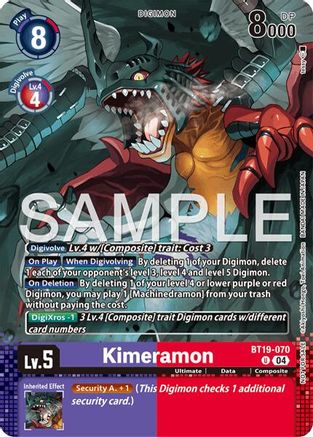 Kimeramon - BT19-070 (Event Pack 10) (BT19-070) - Release Special Booster 2.0 Foil