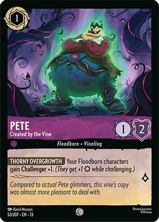 Pete - Created by the Vine (52/207) - Attack of the Vine Cold Foil