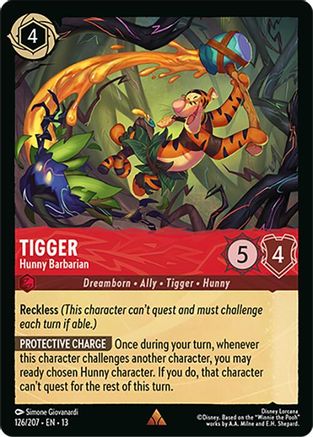 Tigger - Hunny Barbarian (126/207) - Attack of the Vine Cold Foil