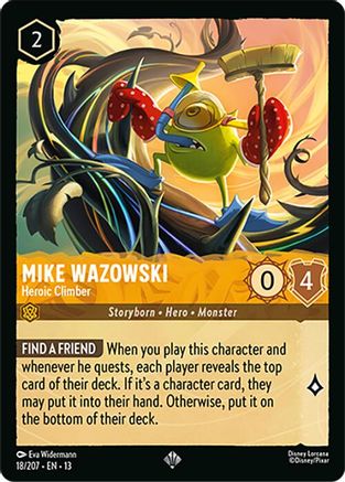Mike Wazowski - Heroic Climber (18/207) - Attack of the Vine Cold Foil