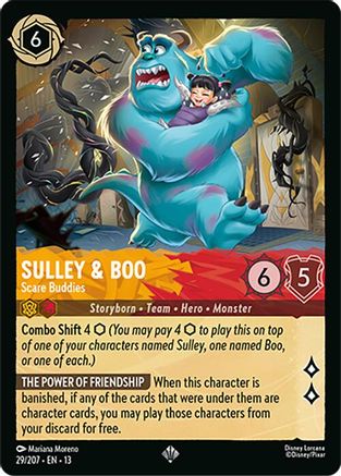 Sulley & Boo - Scare Buddies (29/207) - Attack of the Vine Cold Foil