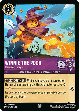 Winnie the Pooh - Hunny Archmage (40/207) - Attack of the Vine Cold Foil