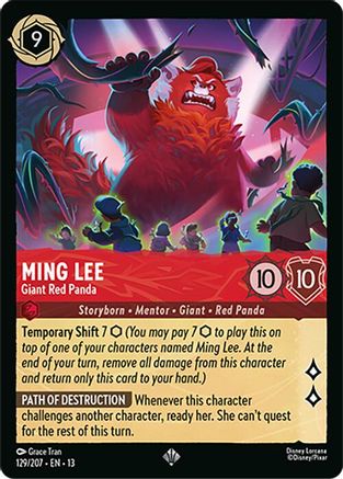 Ming Lee - Giant Red Panda (129/207) - Attack of the Vine Cold Foil