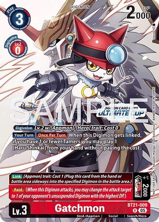 Gatchmon (Ultimate Cup 26-27 Season 2) (BT21-009) - World Convergence Foil