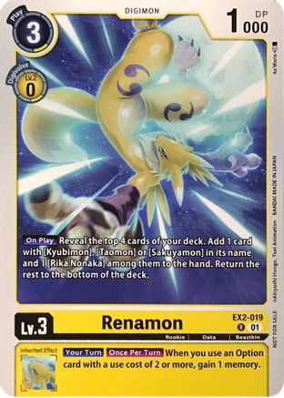 Renamon (Demo Deck Exclusive) (EX2-019) - Digimon Demo Deck Exclusive Cards