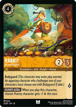 Rabbit - Hunny Paladin (5/207) - Attack of the Vine Cold Foil