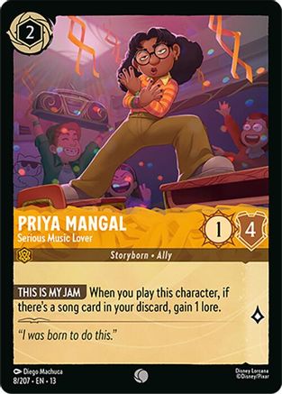 Priya Mangal - Serious Music Lover (8/207) - Attack of the Vine Cold Foil