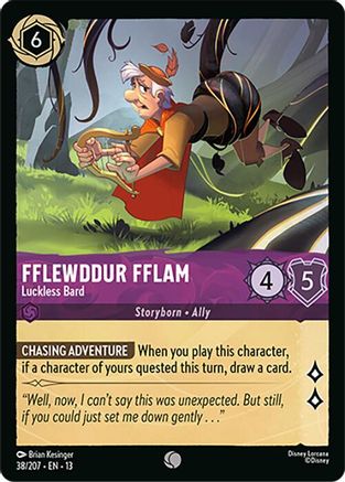 Fflewddur Fflam - Luckless Bard (38/207) - Attack of the Vine Cold Foil