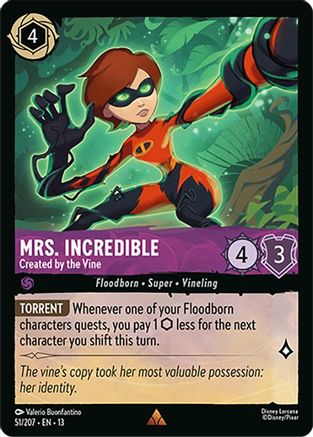 Mrs. Incredible - Created by the Vine (51/207) - Attack of the Vine Cold Foil