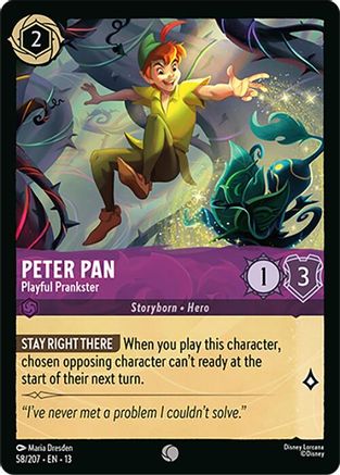 Peter Pan - Playful Prankster (58/207) - Attack of the Vine Cold Foil