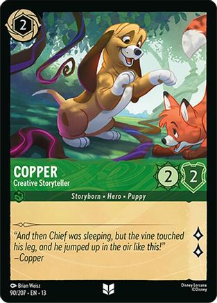 Copper - Creative Storyteller (90/207) - Attack of the Vine Cold Foil