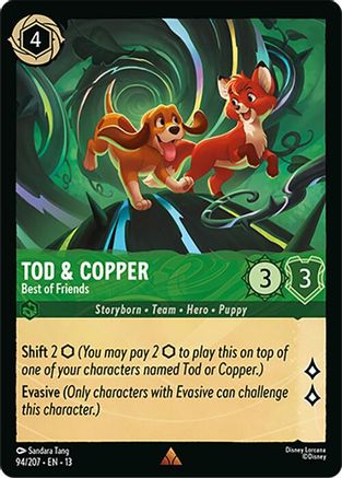 Tod & Copper - Best of Friends (94/207) - Attack of the Vine Cold Foil