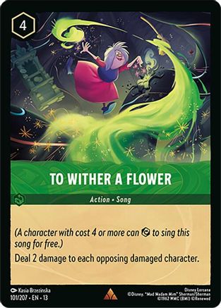 To Wither a Flower (101/207) - Attack of the Vine Cold Foil