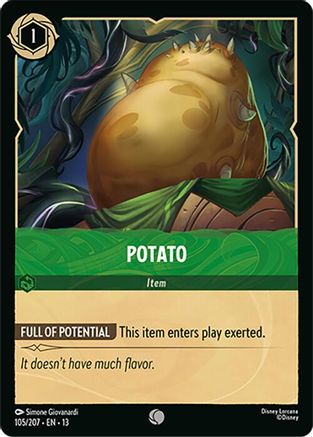 Potato (105/207) - Attack of the Vine Cold Foil