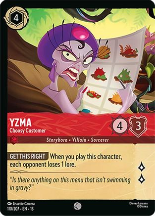 Yzma - Choosy Customer (Foil) (110/207) - Attack of the Vine Cold Foil