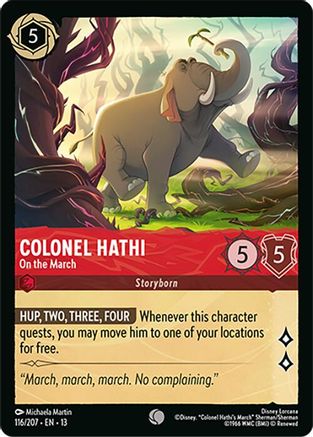 Colonel Hathi - On the March (116/207) - Attack of the Vine Cold Foil