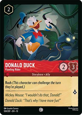 Donald Duck - Vineling Rider (124/207) - Attack of the Vine Cold Foil