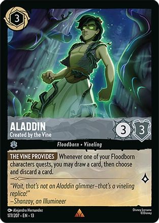 Aladdin - Created by the Vine (177/207) - Attack of the Vine Cold Foil