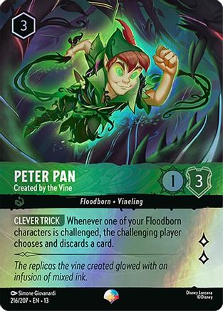 Peter Pan - Created by the Vine (Epic) (216/207) - Attack of the Vine Holofoil
