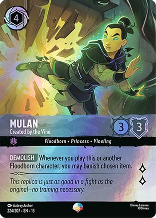 Mulan - Created by the Vine (Epic) (224/207) - Attack of the Vine Holofoil