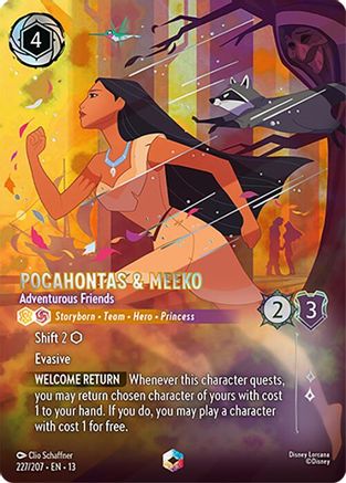 Pocahontas & Meeko - Adventurous Friends (Enchanted) (227/207) - Attack of the Vine Holofoil